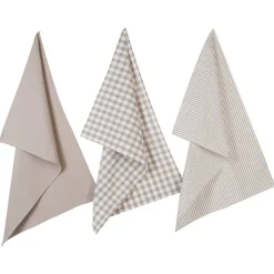 Lot de 3 torchons en coton 45x70 - Rouge- Atmosphera