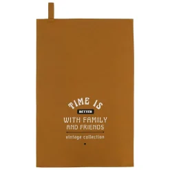 Lot de 3 torchons Helu jaune ocre - Atmosphera