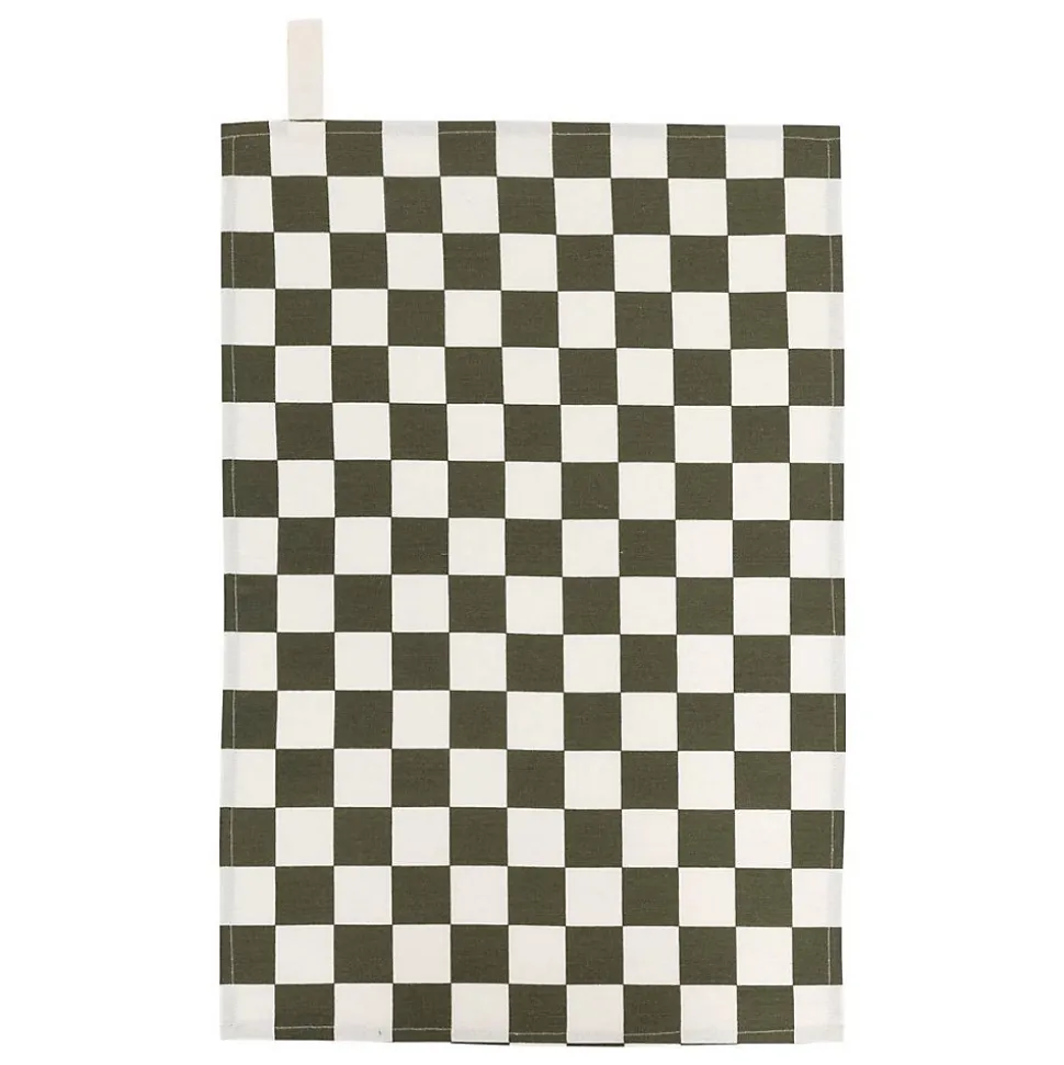 Lot de 3 torchons Helu jaune ocre - Atmosphera