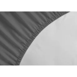 LOVELY HOME Drap Housse 100% coton 90x190x30 cm gris foncé