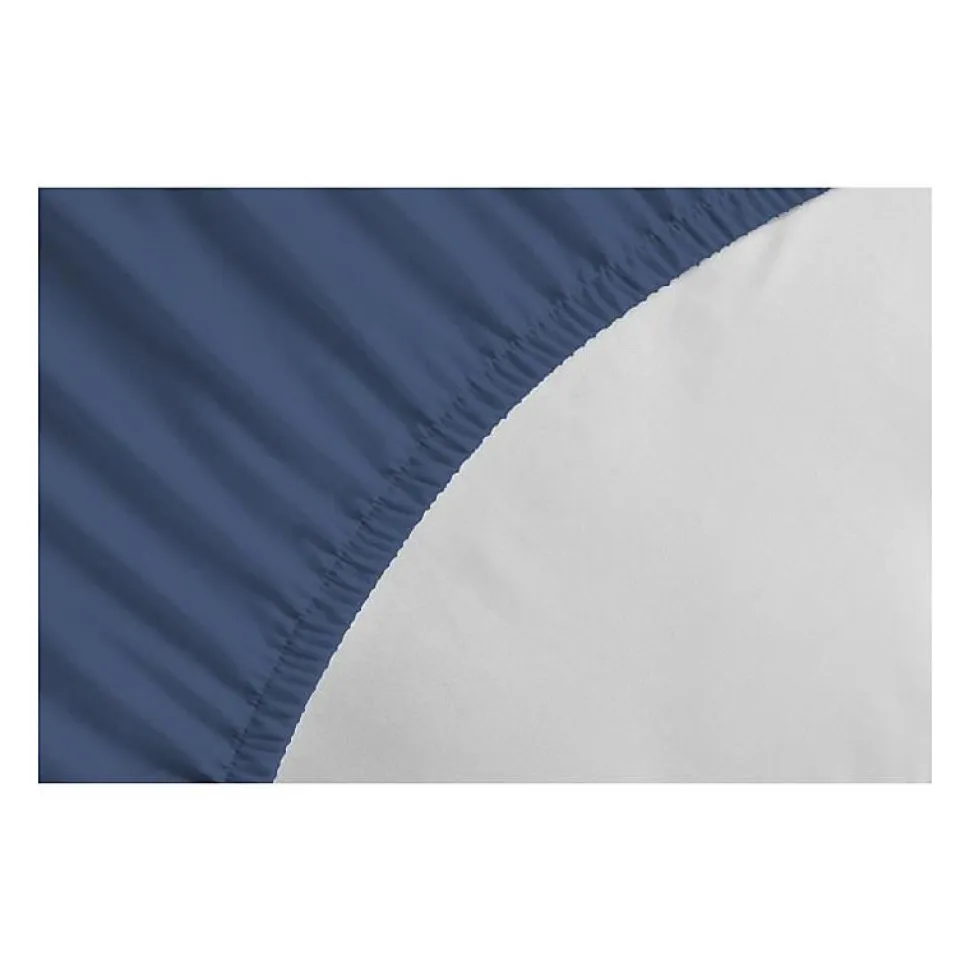 LOVELY HOME Drap housse - 140 x 190 + 30 cm - 100% coton - Bleu