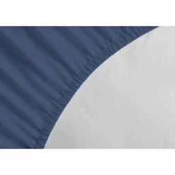 LOVELY HOME Drap housse - 90 x 190 + 30 cm - 100% coton - Bleu