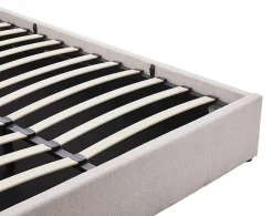 Lucas - lit coffre - 160x200 cm - en velours texturé - Best Mobilier