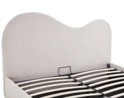 Lucas - lit coffre - 160x200 cm - en velours texturé - Best Mobilier