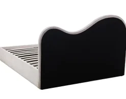 Lucas - lit coffre - 160x200 cm - en velours texturé - Best Mobilier