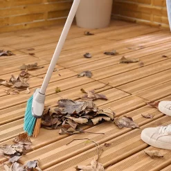 Manche à balais en métal GoodHome gris clair L.117cm