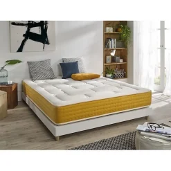 Matelas - Elite Gold - 150x190 cm - Mousse à Mémoire - Visco Gel - Anti-acarien - 25 cm d'épaisseur