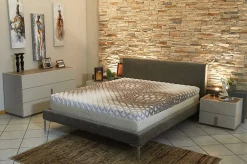 Matelas - Face ete + Face Hiver Memoire de forme 55 Kg/m3 Tissu Soja Naturel 24 cm luxury brown - Soutien Ferme - Dehoussable Hou
