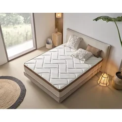 Matelas à mémoire de forme - BIO CONFORT - 70x190 cm - 25 cm d'épaisseur - Anti-acarien - Silencieux