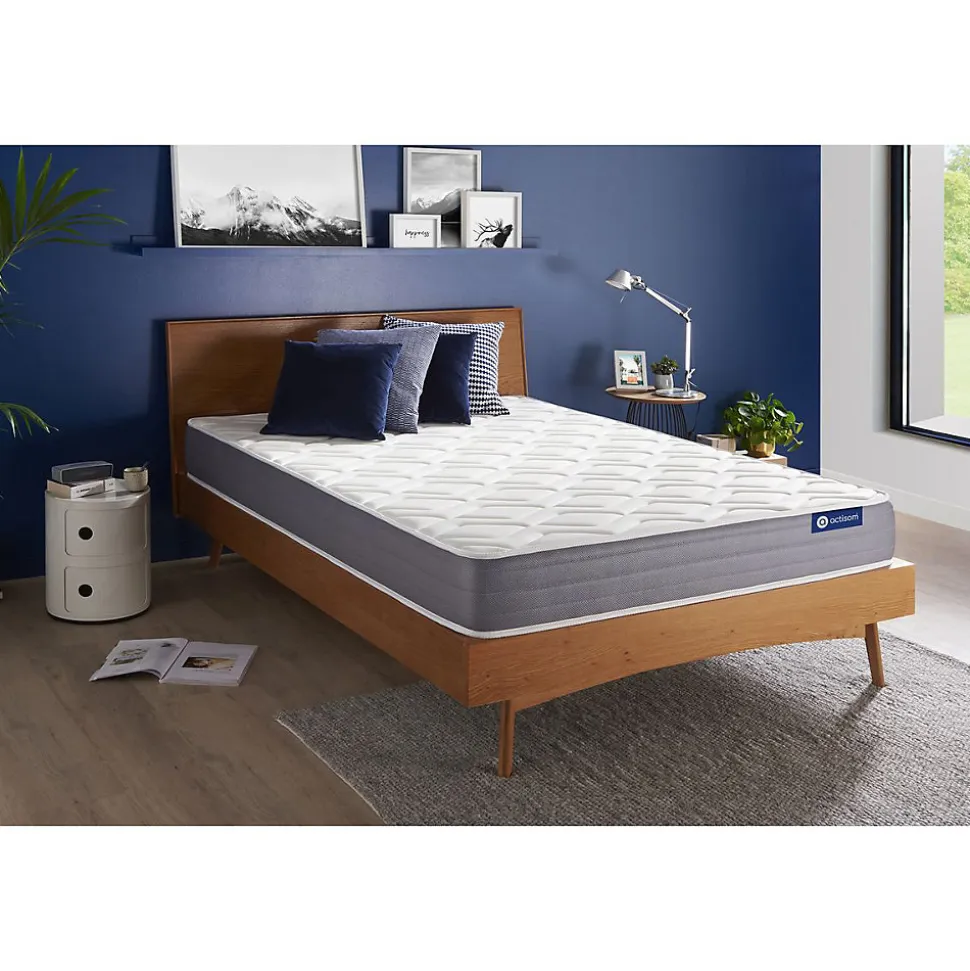 Matelas Ressorts ensachés et mémoire de forme - Confort : Mi-ferme