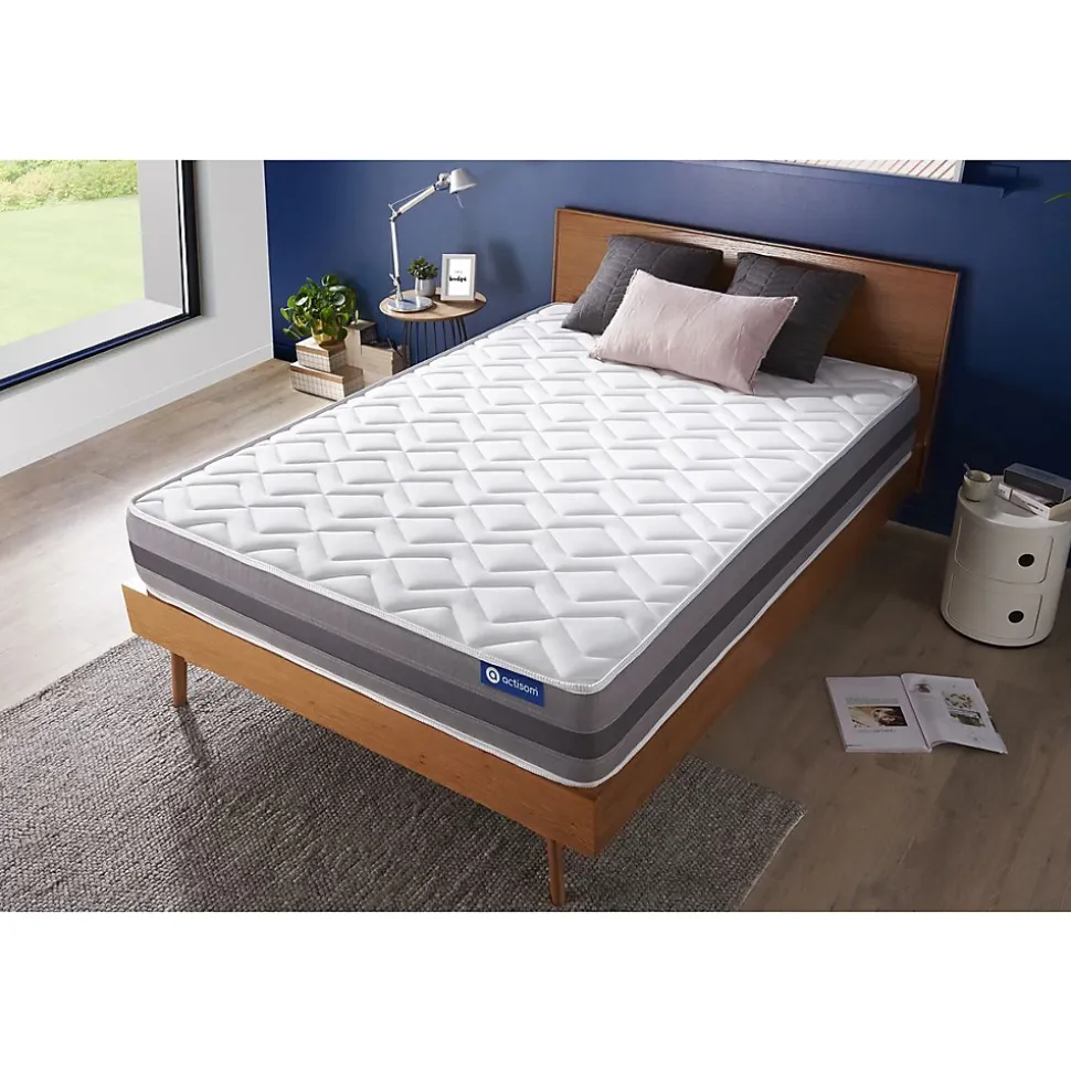 Matelas Ressorts ensachés et mémoire de forme - Confort : Mi-ferme