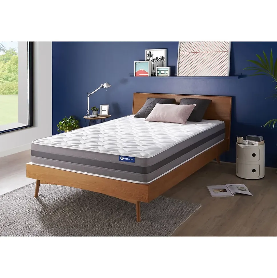 Matelas Ressorts ensachés et mémoire de forme - Confort : Mi-ferme