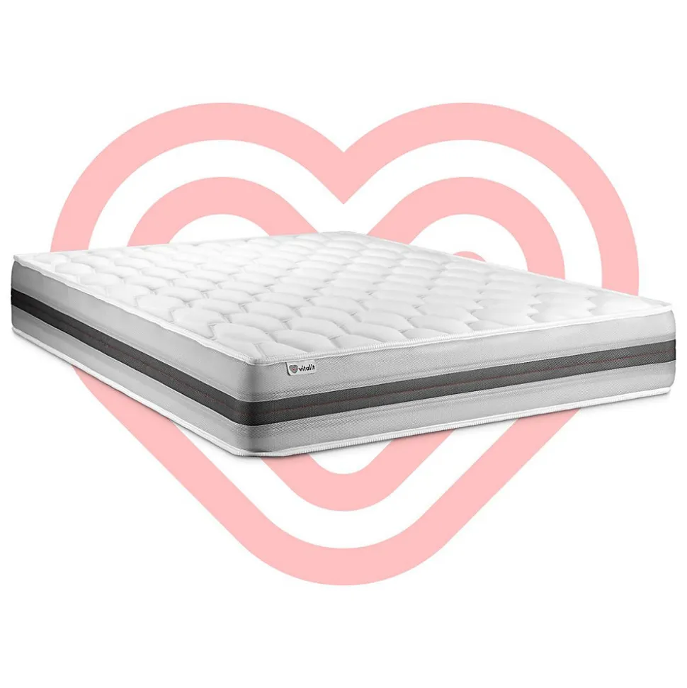 Matelas Ressorts ensachés et mémoire de forme - Confort : Equilibré