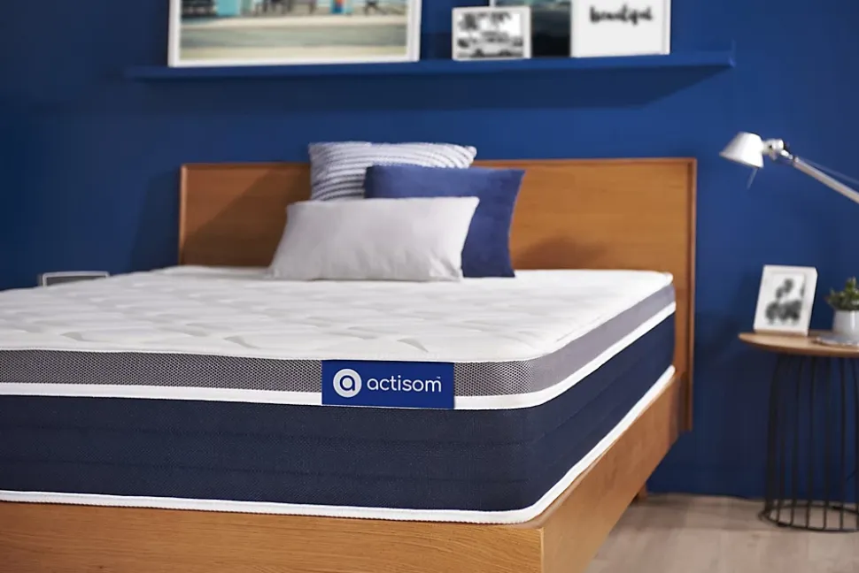 Matelas Ressorts ensachés et mémoire de forme - Confort : Mi-ferme