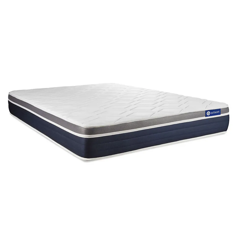 Matelas Ressorts ensachés et mémoire de forme - Confort : Mi-ferme
