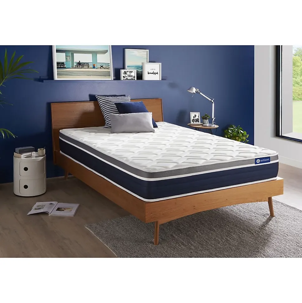 Matelas Ressorts ensachés et mémoire de forme - Confort : Mi-ferme