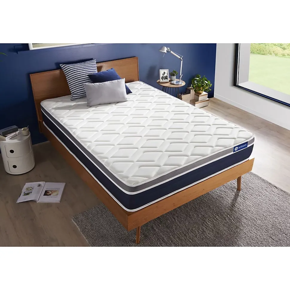 Matelas Ressorts ensachés et mémoire de forme - Confort : Mi-ferme
