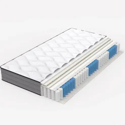 Matelas à ressorts ensachés ergonomique 7 zones,140x200cm,Hauteur 20cm,Dureté H3/Certifié Oeko-Tex