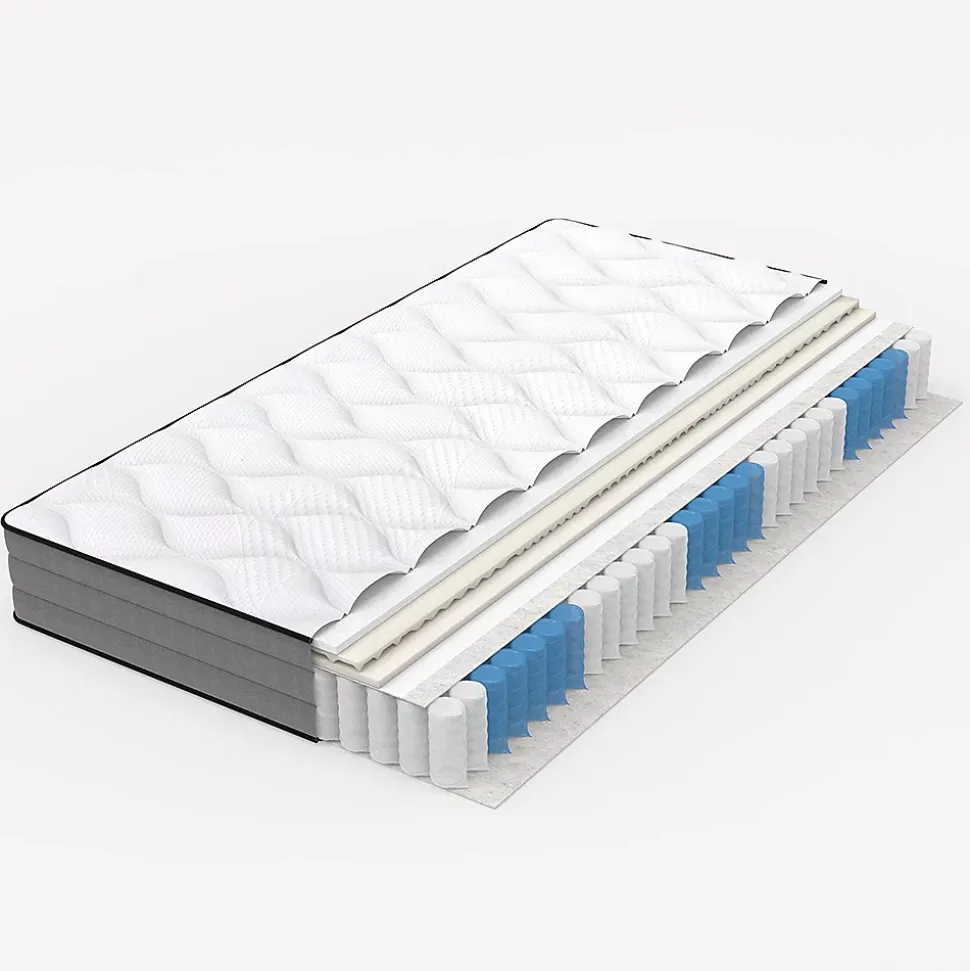 Matelas à ressorts ensachés ergonomique 7 zones,140x200cm,Hauteur 20cm,Dureté H3/Certifié Oeko-Tex