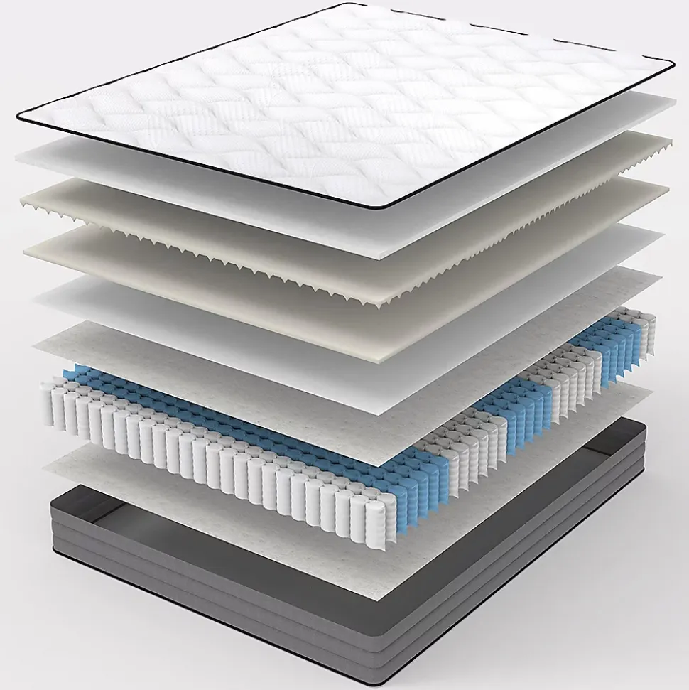 Matelas à ressorts ensachés ergonomique 7 zones,140x200cm,Hauteur 20cm,Dureté H3/Certifié Oeko-Tex