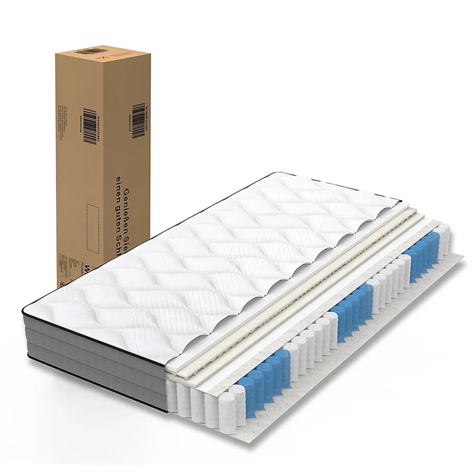 Matelas à ressorts ensachés ergonomique 7 zones,140x200cm,Hauteur 20cm,Dureté H3/Certifié Oeko-Tex