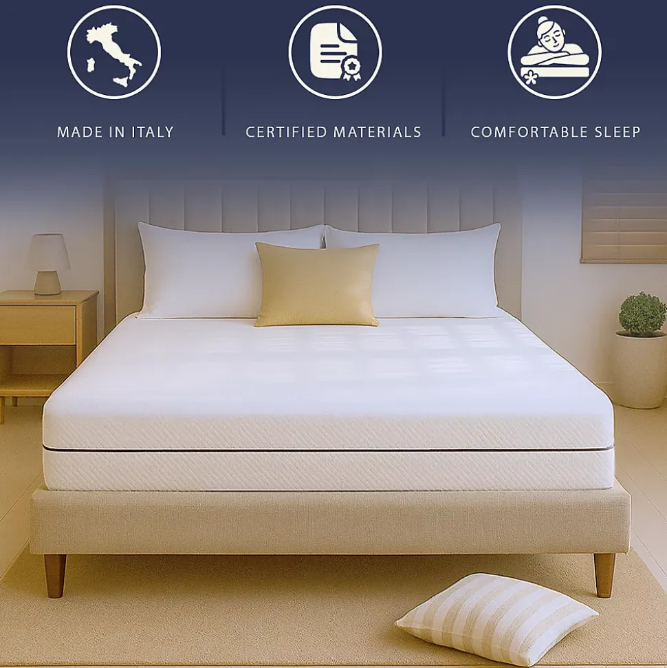 Matelas 180 X 200 Hauteur 18 cm Orthopédique Hypoallergénique Fabriqué en Italie