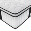 Matelas 140 x 190 cm anti-feu ressorts ensachés et surmatelas intégré ép.28cm - DELICE de YSMÉE HÔTEL