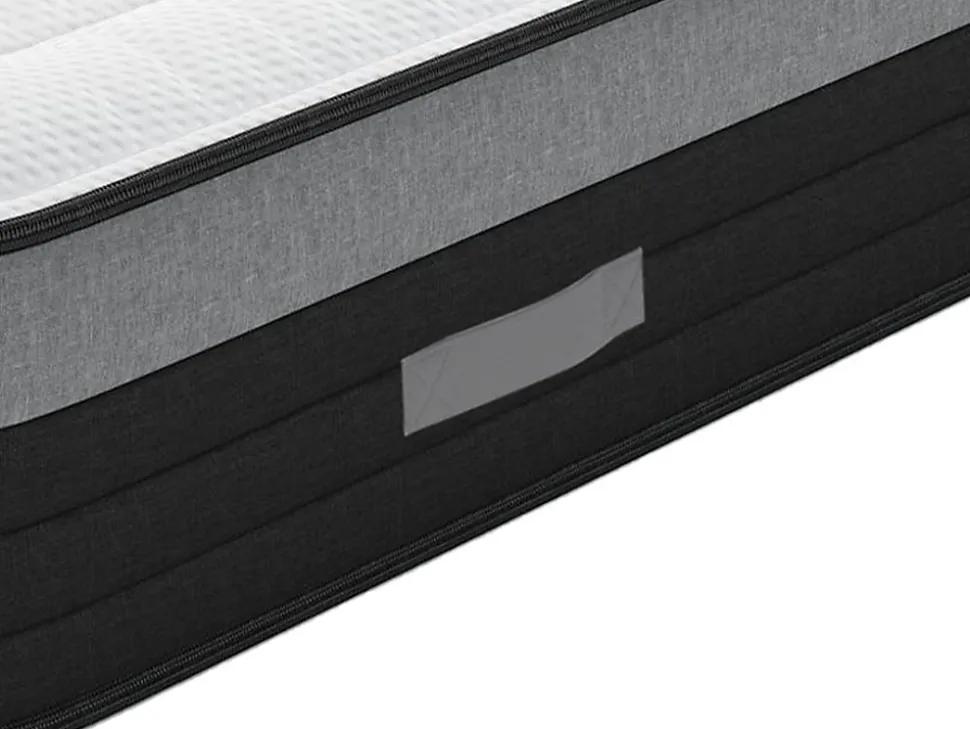 Matelas 90 x 200 cm hybride ressorts ensachés 7 zones et mémoire de forme ép.25cm - AMARANTE de NATUREA