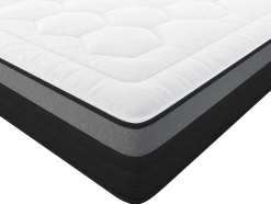 Matelas 90 x 200 cm hybride ressorts ensachés 7 zones et mémoire de forme ép.25cm - AMARANTE de NATUREA