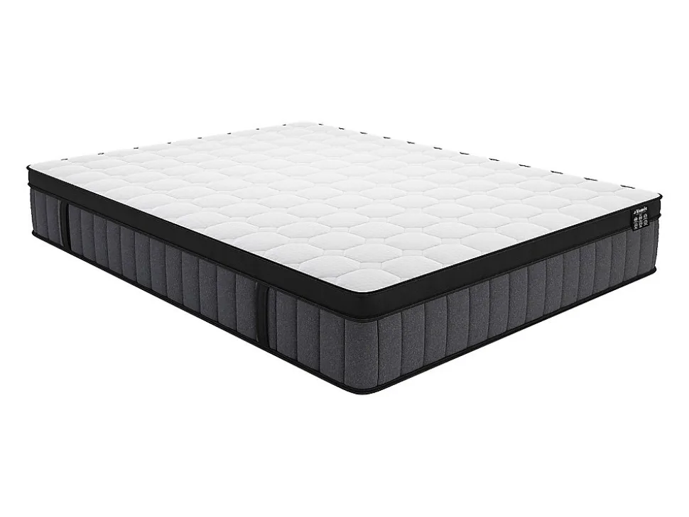 Matelas 160 x 200 cm hybride ressorts ensachés 7 zones et gel à mémoire de forme ép.25cm - TOLCA de YSMÉE