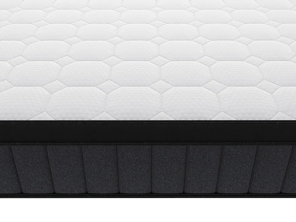 Matelas 160 x 200 cm hybride ressorts ensachés 7 zones et gel à mémoire de forme ép.25cm - TOLCA de YSMÉE