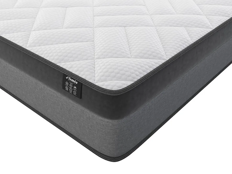 Matelas 140 x 190 cm ressorts ensachés et mémoire de forme ép.24cm - ILLUSION de YSMÉE