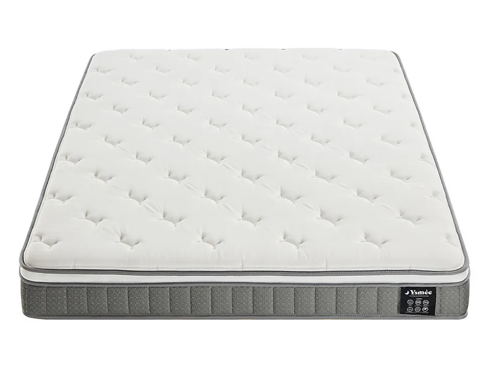 Matelas 140 x 190 cm ressorts ensachés et accueil mémoire de forme ép.21cm - VITOGO de YSMÉE