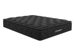 Matelas 140 x 190 cm ressorts ensachés surmatelas intégré ép.28cm - BLACK DREAM de YSMÉE