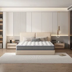 Matelas a Memoire 90x190cm de Forme en Mousse et Ressorts, Épaisseur20 cm