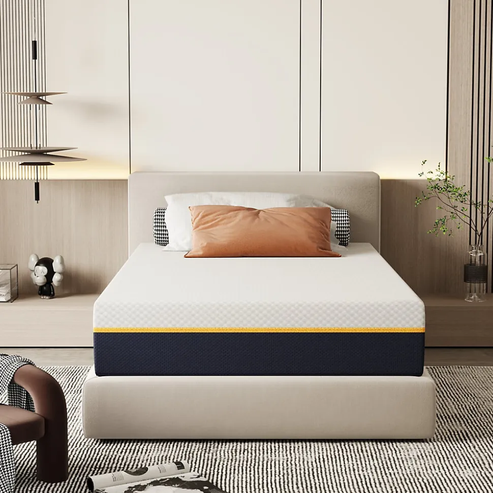 Matelas Adulte 90x190 cm, Épaisseur 21 cm, Mousse à Mémoire + Fibres de Charbon de Bambou
