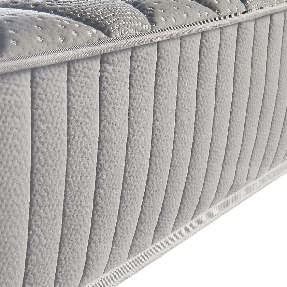 Matelas benjamin a Ressorts + 3,5 cm Memoire de Forme 70 Kg/m3 - 80x190 Hauteur +/- 30,5 cm - Accueil Moelleux - Soutien Ferme -