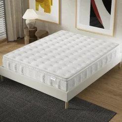 Matelas Celestia - Épaisseur 30 cm - Ressorts ensachés & Mousse Charbon Actif - Indépendance de couchage - (160 x 200 cm)