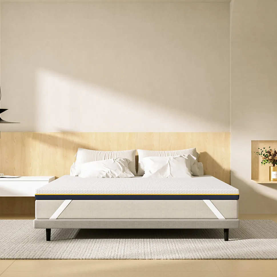Matelas de 7,5 cm d'épaisseur, 140 x 190 cm, mousse à mémoire de forme, ergonomique, lavable