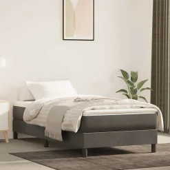 Matelas de lit à ressorts ensachés fermeté moyenne 100x210x20 cm velours vidaXL