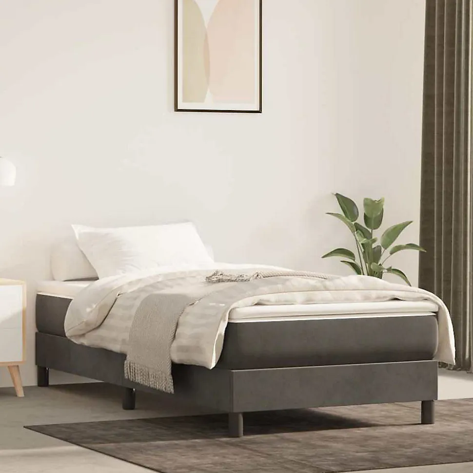 Matelas de lit à ressorts ensachés fermeté moyenne 100x210x20 cm velours vidaXL