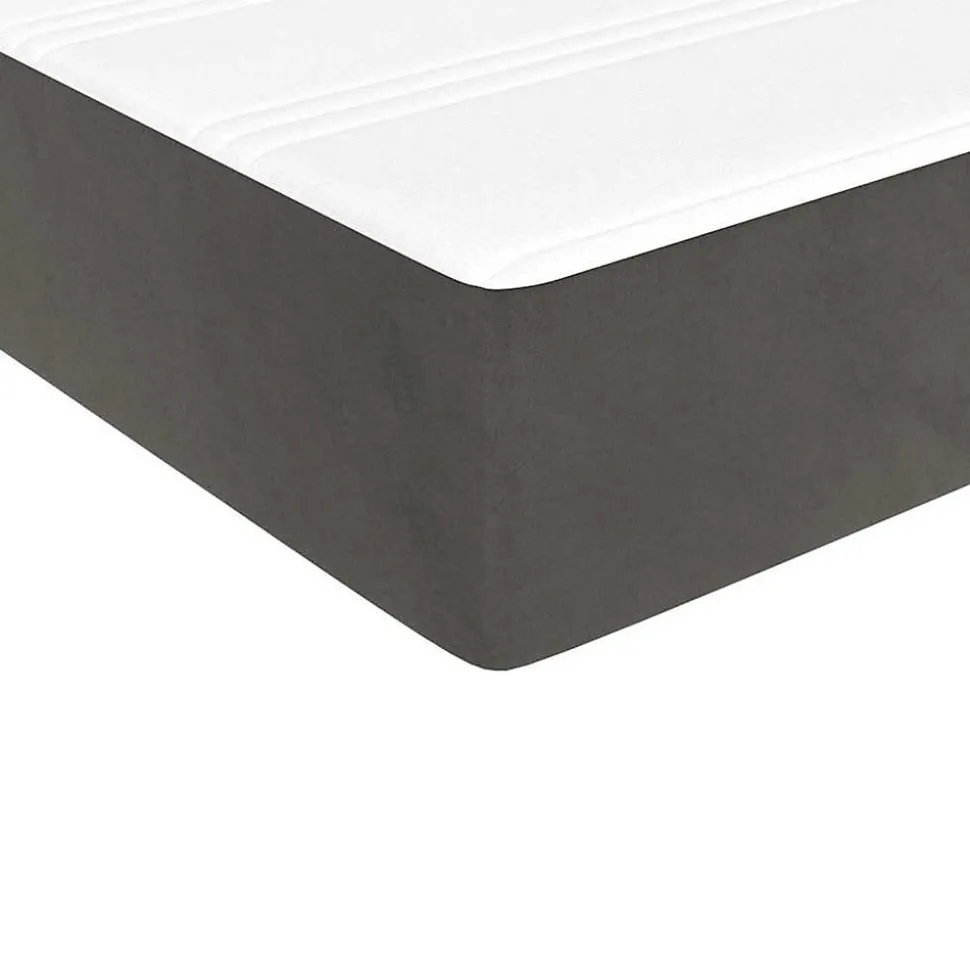 Matelas de lit à ressorts ensachés fermeté moyenne 100x210x20 cm velours vidaXL