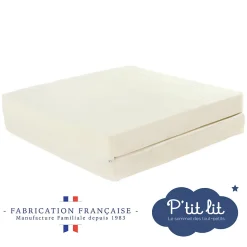 Matelas de Voyage Bébé - 60x120 cm - Pliant - Epaisseur 7 cm : Moelleux et confortable - Idéal pour couchage d'appoint