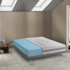 Matelas double Dfiorio, matelas amovible en mousse à mémoire de forme et Waterfoam,, 120x200h21 cm