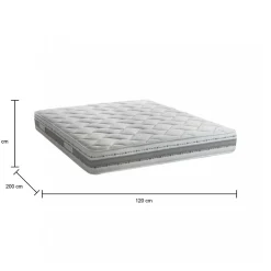 Matelas double Dfiorio, matelas amovible en mousse à mémoire de forme et Waterfoam,, 120x200h21 cm