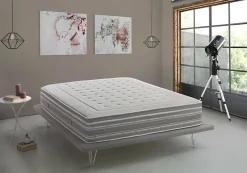Matelas double Dgiudic, orthopédique en mousse à mémoire de forme et microressorts ensachés,, 120x190h37 cm