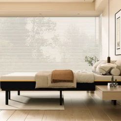 Matelas double en mousse de 17 cm + sommier à lattes de 16 rangs 140x190 cm