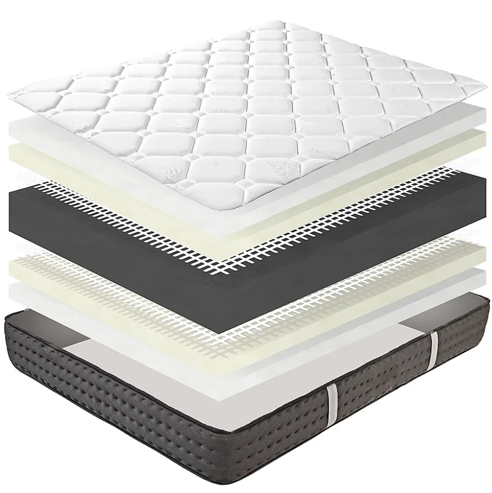 Matelas ELYA en mousse, réversible 3D avec face été/ hiver, mémoire de forme, indépendance du couchage- 90 X 190 X 20 cm