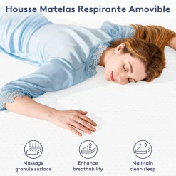 Matelas en mousse à mémoire de forme 90 x 200 cm , épaisseur 21 cm