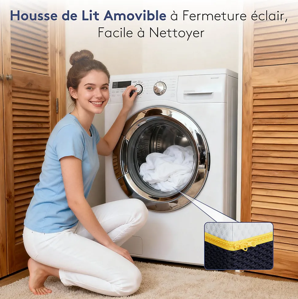 Matelas en mousse à mémoire de forme 140 x 190 cm , épaisseur 17 cm